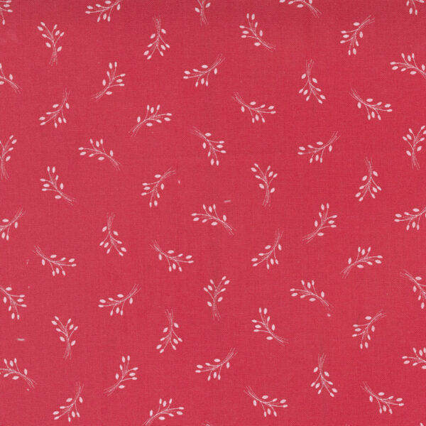 Beautiful Day - Red with white laurel leaves by Corey Yoder for Moda Fabrics