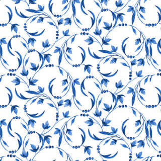 Blue Jubilee Swirl 1722-01 White